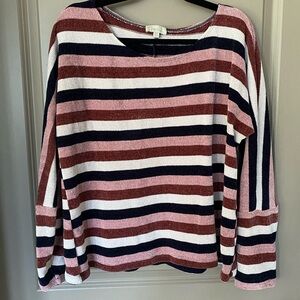 Velour Bell-Sleeved Sweater